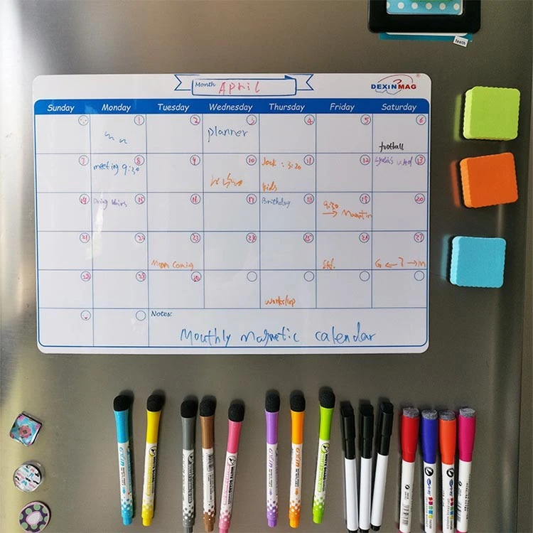 Refrigerator Calendar Whiteboard