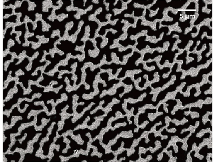 Labyrinth domains in thin films