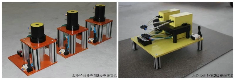 Water-cooled radial external charging magnetizing fixture Water-cooled radial external charging magnetizing fixture