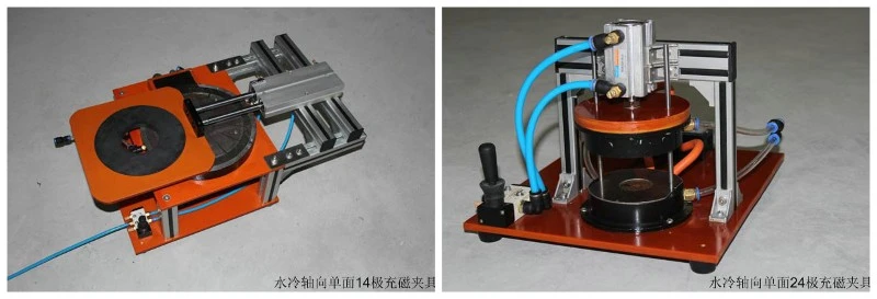 Water-cooled axial magnetizing fixture Water-cooled axial magnetizing fixture