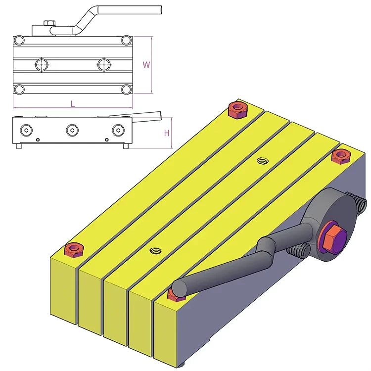 Shuttering Magnet With Handle